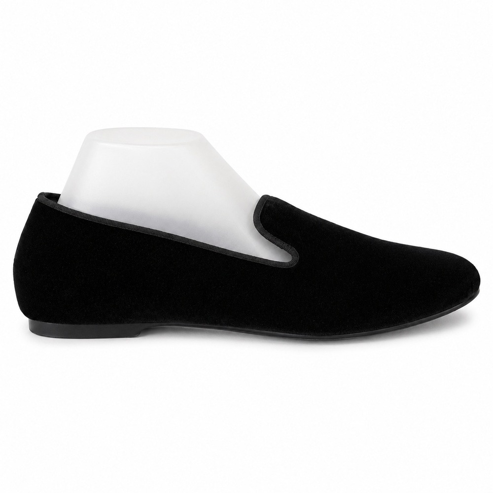 Birdies 8.5 Loafers Starling Black Velvet Smoking Slippers Flats Comfort Classic